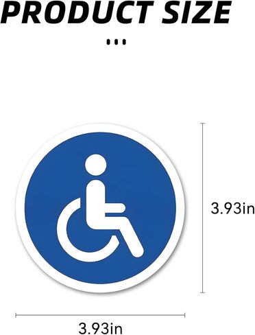 Car Handicap Parking Sign, 2PCS Reflective Magnetic Vehicle Disabled Parking Access Symbol Sticker, Waterproof Automotive Handicap Stop Signs, Universal for SUV RV Truck (Square) in Saudi Arabia