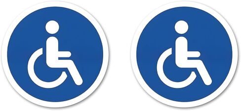 Car Handicap Parking Sign, 2PCS Reflective Magnetic Vehicle Disabled Parking Access Symbol Sticker, Waterproof Automotive Handicap Stop Signs, Universal for SUV RV Truck (Square) in Saudi Arabia