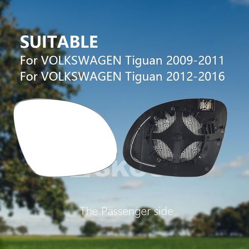 زجاج بديل للمرآة الجانبية لبرنامج Volkswagen VW Tiguan 2009-2017 ، دعم لوحة الدعم الجانبية المسخنة الزجاج المرآة لفولكس واجن تيجوان 2000 2010 2012 2014 2015 2015 2017 2017 in Kuwait