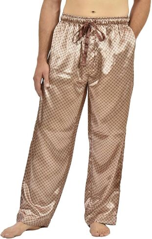 Up2date Fashion Men's Satin Tie Print Sleep & Lounge Pants in Saudi Arabia