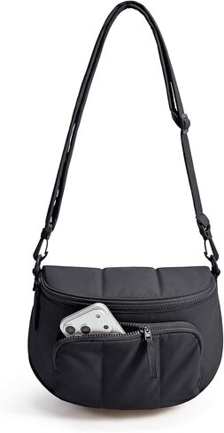 BAGSMART Small Crossbody Bags for Women，Puffer Cute Bum Bag with Pouch, Quilted Purse for Daily Travel College, Camel | 4.6L compact size, small yet spacious, structured bum bag, 2-in-1 set in Kuwait