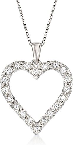 Ross-Simons 0.30 ct. t.w. Diamond Heart Pendant Necklace in Saudi Arabia