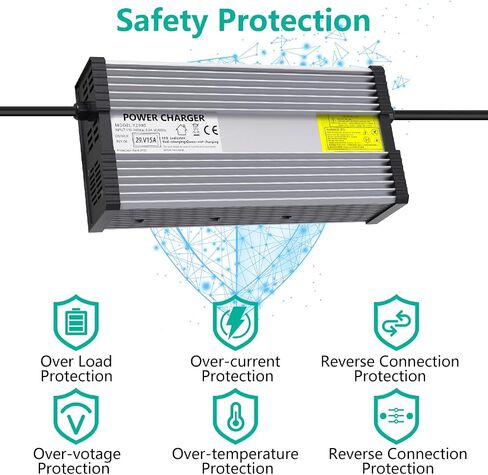 شاحن بطارية LiFePO4 48V 15A، 58.4V LiFePO4 AC - شاحن DC للشحن السريع والحماية الذكية لبطاريات LiFePO4 48V in Kuwait