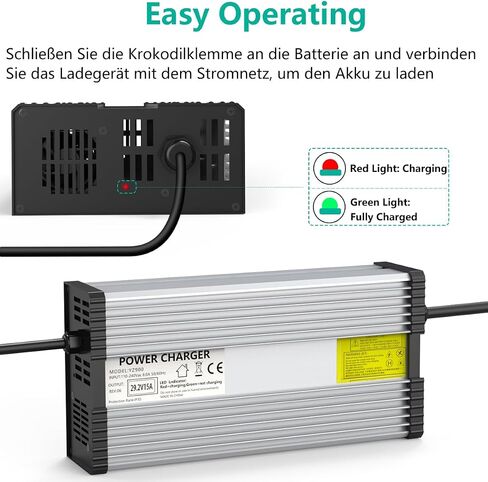 شاحن بطارية LiFePO4 48V 15A، 58.4V LiFePO4 AC - شاحن DC للشحن السريع والحماية الذكية لبطاريات LiFePO4 48V in Kuwait
