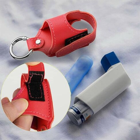 Convenient PU Leather Inhaler Travel Case Portable Holder for Daily Use and Indoor Activities with Metal in Kuwait