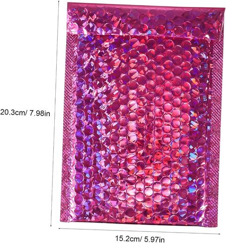 PRETYZOOM 16 Pcs Holographic Bubble Mailers Self-Sealing Padded Envelopes for Shipping and Mailing Sturdy Cushion Envelopes for Small Business Packaging in Kuwait