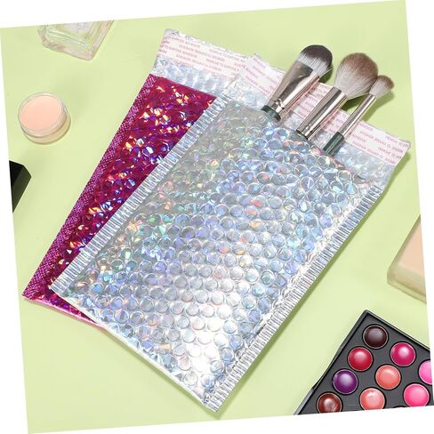 PRETYZOOM 16 Pcs Holographic Bubble Mailers Self-Sealing Padded Envelopes for Shipping and Mailing Sturdy Cushion Envelopes for Small Business Packaging in Kuwait