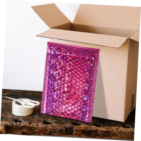 PRETYZOOM 16 Pcs Holographic Bubble Mailers Self-Sealing Padded Envelopes for Shipping and Mailing Sturdy Cushion Envelopes for Small Business Packaging in Kuwait