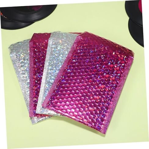 PRETYZOOM 16 Pcs Holographic Bubble Mailers Self-Sealing Padded Envelopes for Shipping and Mailing Sturdy Cushion Envelopes for Small Business Packaging in Kuwait