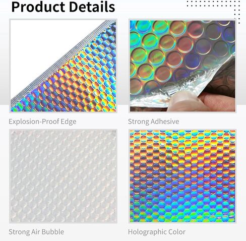 Bosreroy Shipping Mailers: 100 Holographic Bubble Envelopes in Kuwait