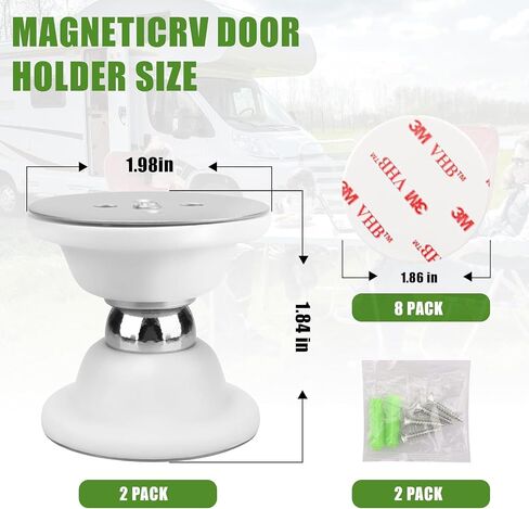 RV Door Latch Door Magnetic Catch RV Door Holder Magnetic Baggage Door Catch RV Door Lock Magnetic Baggage Holder for RV Door Locks Campers Trailers (Gray. Short.) in Kuwait