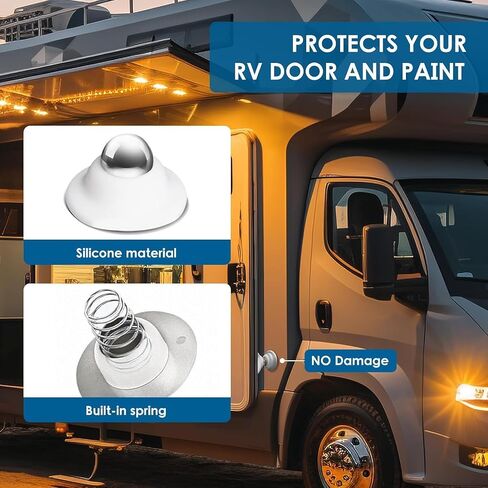 RV Door Latch Door Magnetic Catch RV Door Holder Magnetic Baggage Door Catch RV Door Lock Magnetic Baggage Holder for RV Door Locks Campers Trailers (Gray. Short.) in Kuwait