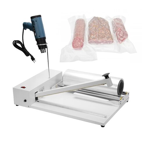 Shrink Wrap Machine,530W Packaging Heat Sealing Machine with 1500W Shrink Wrap Gun,Heat Sealer Film Sealing Machine,Shrink Wrap Machine Compatible with PP PE PVC and POF Film(Ska450) in Kuwait