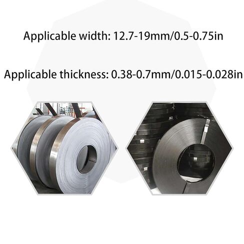 Manual Steel Strapping Tool, Buckleless Steel Banding Machine for 12.7-19Mm Straps, High Tension Packaging Tool with Anti-Rust Finish for Commercial Use in Kuwait