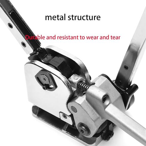 Manual Steel Strapping Tool, Buckleless Steel Banding Machine for 12.7-19Mm Straps, High Tension Packaging Tool with Anti-Rust Finish for Commercial Use in Kuwait