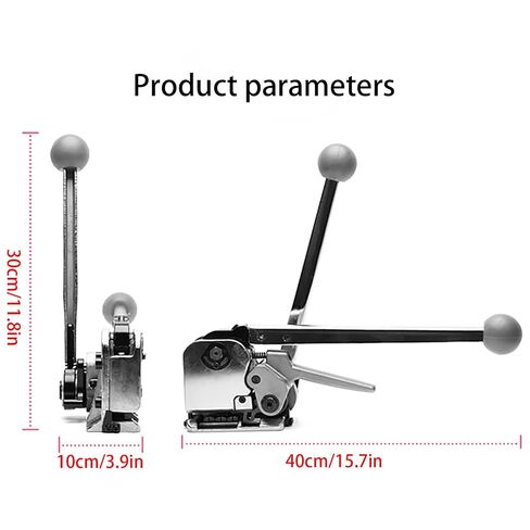Manual Steel Strapping Tool, Buckleless Steel Banding Machine for 12.7-19Mm Straps, High Tension Packaging Tool with Anti-Rust Finish for Commercial Use in Kuwait