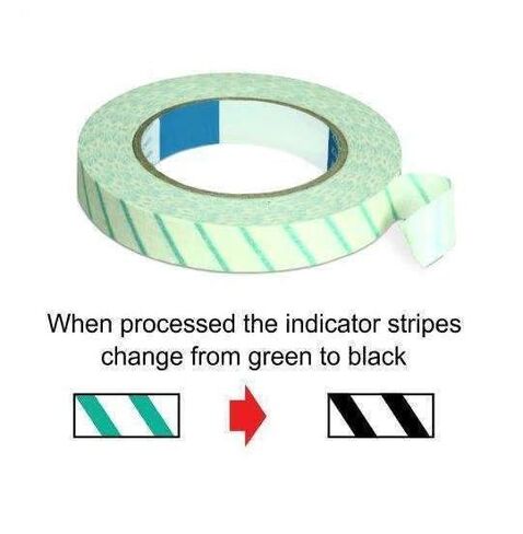 2/Rolls Autoclave Sterilization Indicator Tape 1" 60 Yards Indicates Sterilization for Dental, Surgical, Tattoo, Nail Instruments in Kuwait
