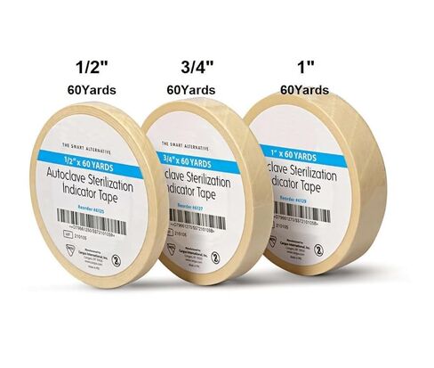 2/Rolls Autoclave Sterilization Indicator Tape 1" 60 Yards Indicates Sterilization for Dental, Surgical, Tattoo, Nail Instruments in Kuwait