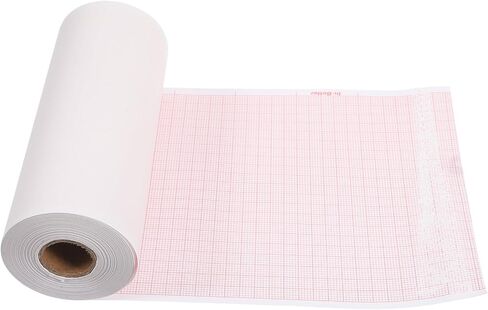 INOOMP ورق طابعة مخطط كهربية القلب، لفة ورق متعددة الاستخدام صديقة للطباعة، لفة واحدة متوافقة مع Ge -800 للحصول على أداء ثابت وإعدادات سريرية in Kuwait