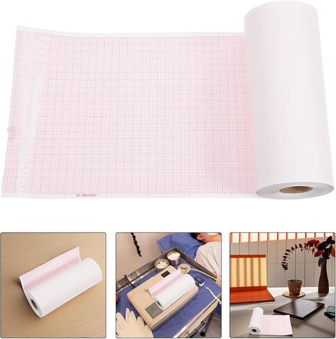 Beavorty 1 Roll Thick Electrocardiogram Printer Paper for Accurate Recordings Compatible 800 Printer, Easy to Use and Easy to Cut and Tear, and Laboratory Applications in Saudi Arabia