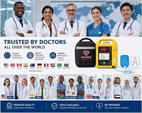 First Aid Kit AED Defibrillator | Home Portable, Emergency Equipment, Automatic External in Saudi Arabia