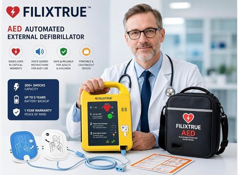 First Aid Kit AED Defibrillator | Home Portable, Emergency Equipment, Automatic External in Saudi Arabia