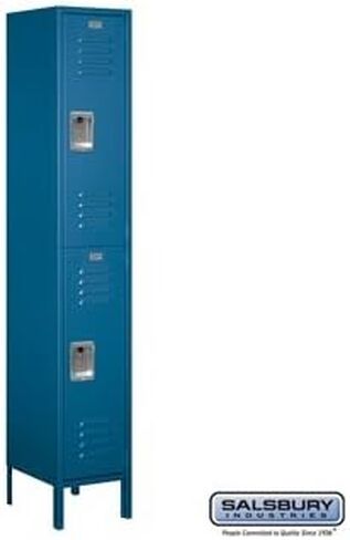 Salsbury Industries 52165TN-U طبقة مزدوجة بعرض 15 بوصة وارتفاع 6 أقدام وعمق 15 بوصة غير مجمعة وخزانة معدنية قياسية عريضة للغاية، بني داكن in Kuwait