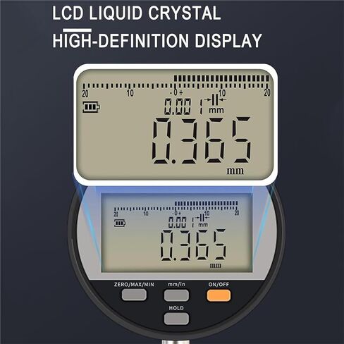 جهاز اختبار خشونة السطح الرقمي مع شاشة LCD - نطاق قياس عالي الدقة 0-6.5 مم، دقة ± 0.003 مم، تحويل متري وبوصة، مثالي لتفجير الرمل والطباعة in Kuwait