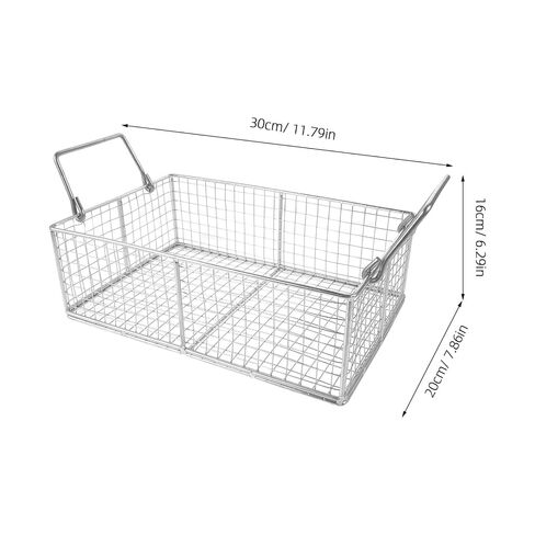 Ultrasonic Cleaning Basket: 11.81x7.87x6.30in Ultrasonic Cleaner Filter Basket - Mesh Replacement Task Parts Holder for Lab Equipment in Kuwait