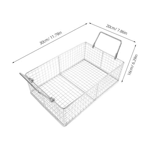 Ultrasonic Cleaning Basket: 11.81x7.87x6.30in Ultrasonic Cleaner Filter Basket - Mesh Replacement Task Parts Holder for Lab Equipment in Kuwait