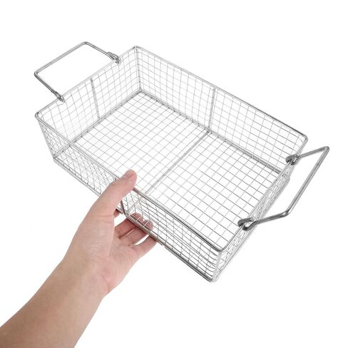Ultrasonic Cleaning Basket: 11.81x7.87x6.30in Ultrasonic Cleaner Filter Basket - Mesh Replacement Task Parts Holder for Lab Equipment in Kuwait
