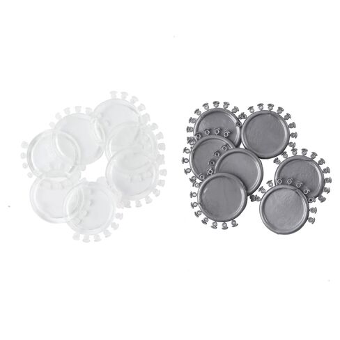 Orthodontic Ligature Tie with Guard, Elastic Ligature Ties for Braces, Clear and Gray, 100 Pcs/Pack (1, Grey) in Kuwait