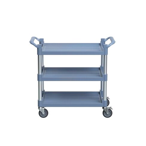 Service Trolley Suitable for Homes,Warehouses,and Kitchens,440 Lb Load Capacity,Double Handle Design(Black) in Kuwait