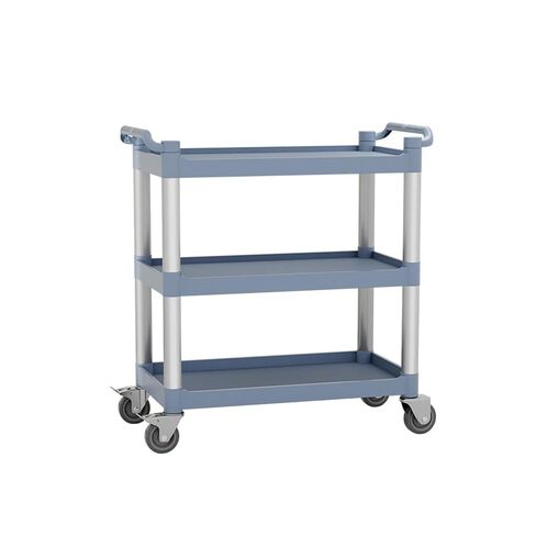 Restaurant Trolley with Lockable Silent Wheels, 550 Lbs Capacity, Suitable for Restaurants, Offices, Garages(Black,Medium) in Kuwait