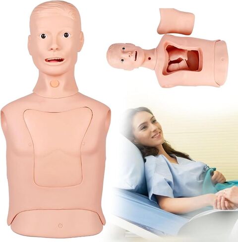 Multifunctional Tube and tracheal Care Training Manikin, Advanced nasogastric Model, Suitable for Scientific Education/Learning/Practice in Kuwait
