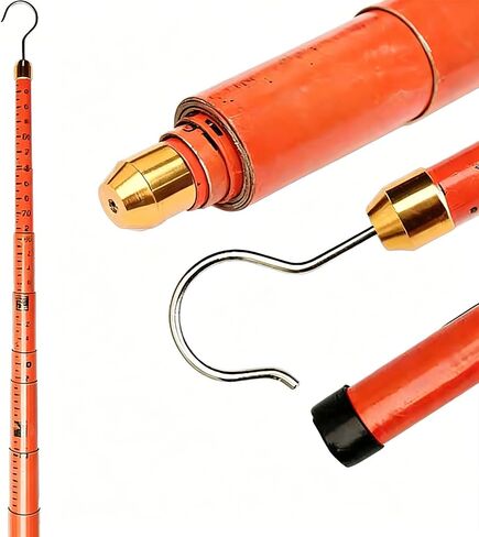 عصا قياس الارتفاع التلسكوبية، معزولة 5-18 م/16.4-59.1 قدم لخط الطاقة Lineman، تصميم متين من راتنج الإيبوكسي، أداة قياس دقيقة in Kuwait