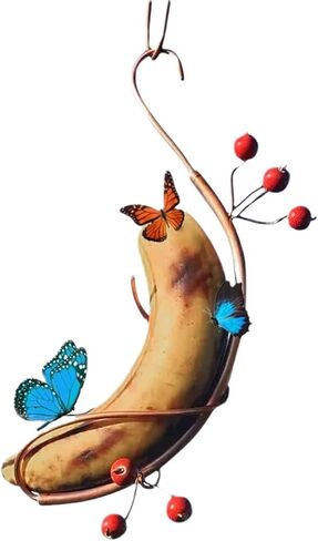 Hanging Banana Butterfly Lifting Butterfly Feeder, 2pieces, yellow in Kuwait