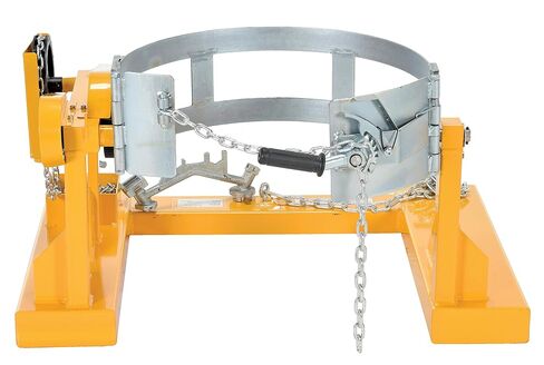 Vestil DCR-205-15 Steel Fork Truck Drum Carrier/Rotator For Steel Drums 55 Gallon 1500 Lb. Capacity Yellow in Kuwait