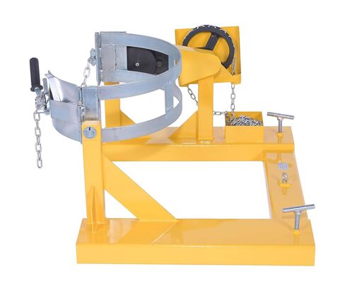Vestil DCR-205-15 Steel Fork Truck Drum Carrier/Rotator For Steel Drums 55 Gallon 1500 Lb. Capacity Yellow in Kuwait