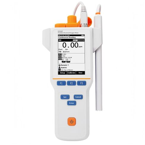 DO210E مقياس الأكسجين المذاب المحمول مع ATC، 0.00–20.00 مجم/لتر، دقة 0.01 مجم/لتر، دقة ±1.5% FS، تثبيت تلقائي، IP65، شاشة LCD 3.5 بوصة in Kuwait