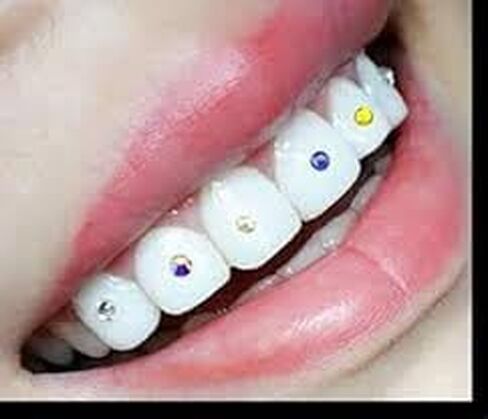 Dental 2mm Multicolor Crystal Ornament Tooth Jewelry - in Kuwait