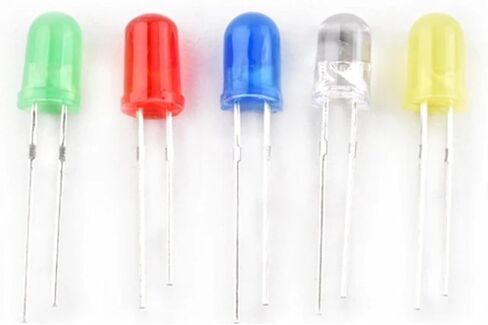مجموعة صمامات ثنائية باعثة للضوء LED 1000 قطعة 5 مم مع 5 أنواع من الأبيض والأحمر والأخضر والأزرق والأصفر in Kuwait