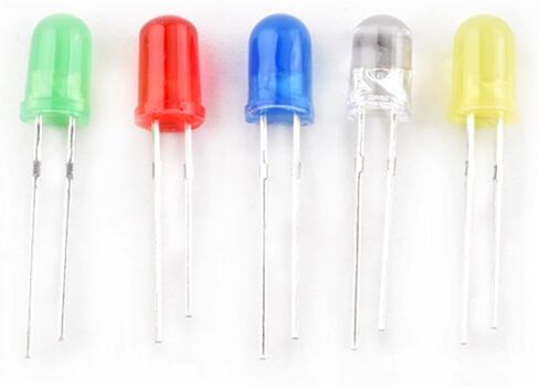 مجموعة صمامات ثنائية باعثة للضوء LED 1000 قطعة 5 مم مع 5 أنواع من الأبيض والأحمر والأخضر والأزرق والأصفر in Kuwait