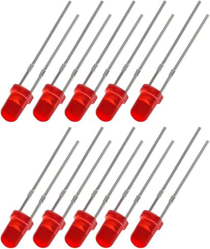صمامات إضاءة LED 1000 قطعة 3 مم صمام ثنائي LED 3 فولت مصابيح متعددة الألوان أبيض/أحمر/أصفر/أخضر/أزرق مكون إلكتروني (أزرق) in Kuwait