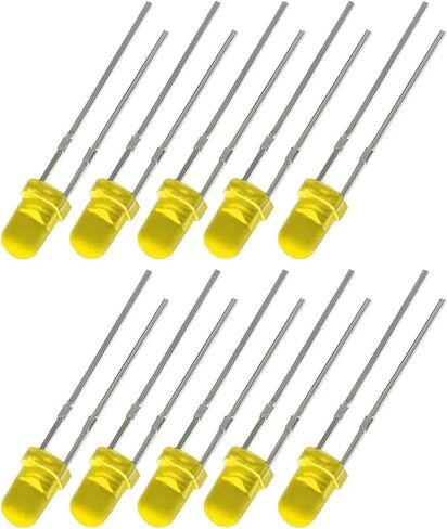 صمامات إضاءة LED 1000 قطعة 3 مم صمام ثنائي LED 3 فولت مصابيح متعددة الألوان أبيض/أحمر/أصفر/أخضر/أزرق مكون إلكتروني (أزرق) in Kuwait