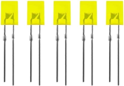 صمامات إضاءة LED 600 قطعة 2 × 5 × 7 مم ديود LED مربع 5 ألوان 2 * 5 * 7 مم مجموعة LED للإلكترونيات ذاتية الصنع (أصفر) in Kuwait