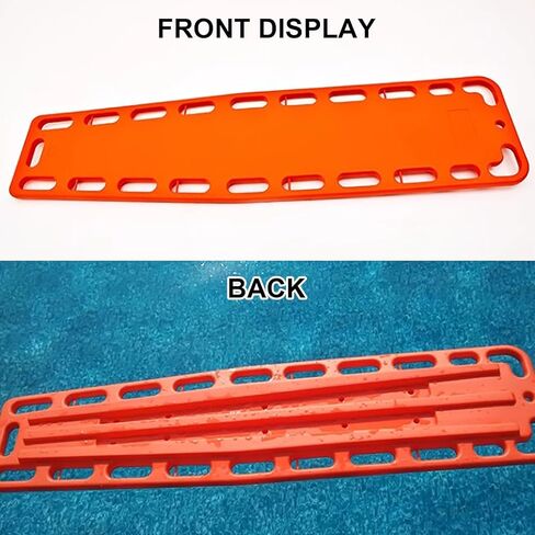 Orange Emergency Rescue Spine Board,EMT Transfer Backboard,Water Floating Spine Board with Head Holder,Neck Brace,Harness,for Emergency Medicine,Outdoor Rescue in Kuwait
