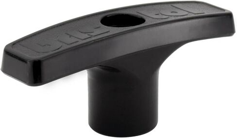 RV Waste Valve Handle Replacement – Black Plastic, Threaded, for Camper Sewer Tank Dump Release – 2.25" W x 1.125" H x 0.5" D – Easy Install – RV Plumbing in Kuwait