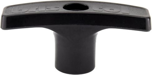 RV Waste Valve Handle Replacement – Black Plastic, Threaded, for Camper Sewer Tank Dump Release – 2.25" W x 1.125" H x 0.5" D – Easy Install – RV Plumbing in Kuwait