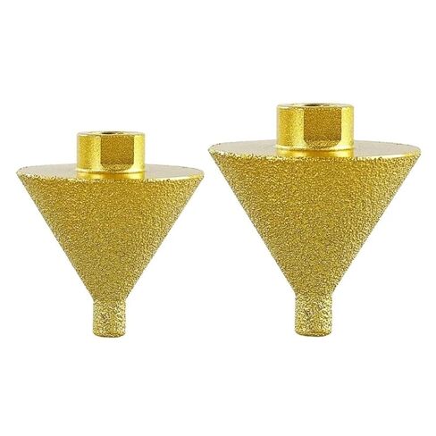 مجموعة لقم الشطب الماسي 3 قطع M10/M14 خيط الشطب الماسي 38/50 مم مخروطي اللكم توسيع عجلة الطحن نحت التلميع (D38xM14) in Kuwait